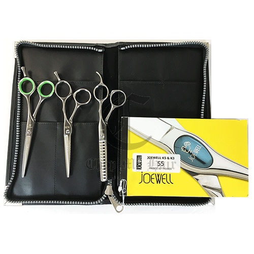 Joewell K5, K3 & 13Tooth Thinner Shears Set w/ Pouch JOEK5K3T